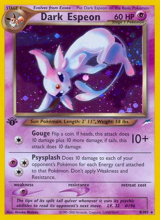 Dark Espeon - Unlimited Holofoil Neo Destiny - Holo Rare