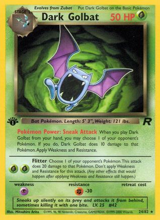 Dark Golbat (24) 024 - Unlimited Team Rocket - Rare