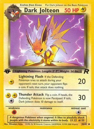 Dark Jolteon 038 - Unlimited Team Rocket - Uncommon