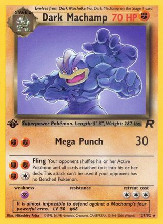 Dark Machamp (27) 027 - Unlimited Team Rocket - Rare