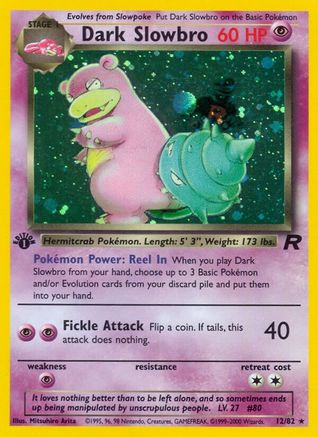 Dark Slowbro (12) 012 - Unlimited Holofoil Team Rocket - Holo Rare