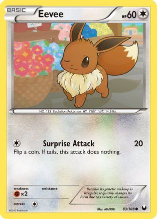 Eevee (83) 083 - Reverse Holofoil Dark Explorers - Common