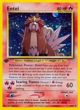 Entei (6)/64 - Unlimited Holofoil Neo Revelation - Holo Rare