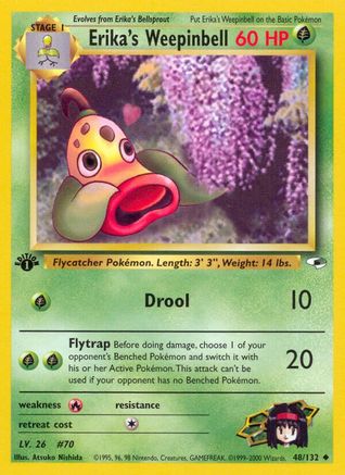 Erika's Weepinbell (48) 048 - Unlimited Gym Heroes - Uncommon