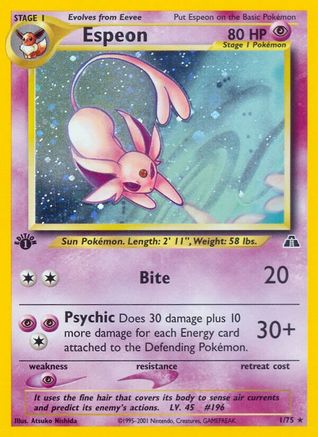 Espeon (1) - Unlimited Holofoil Neo Discovery - Holo Rare