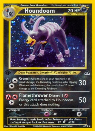 Houndoom (4) - Unlimited Holofoil Neo Discovery - Holo Rare
