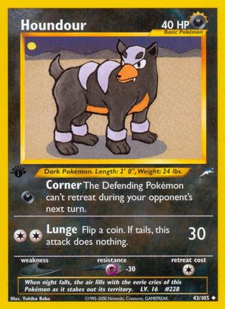 Houndour 043 - Unlimited Neo Destiny - Uncommon