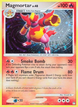Magmortar - Holofoil Mysterious Treasures - Holo Rare