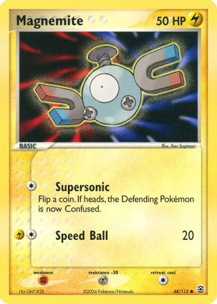 Magnemite 068 - Reverse Holofoil FireRed & LeafGreen - Common