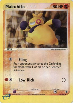 Makuhita 057/109 - Reverse Holofoil Ruby and Sapphire - Common