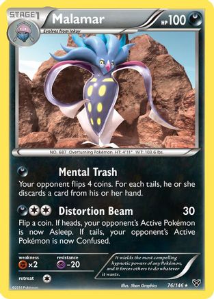 Malamar (76) - Reverse Holofoil XY Base Set - Rare