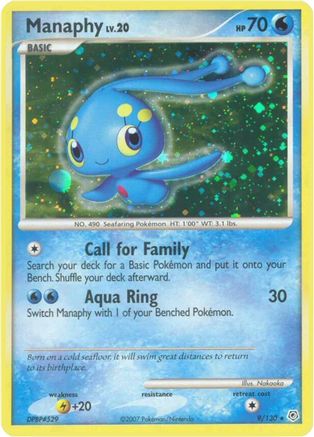 Manaphy 009 - Reverse Holofoil Diamond and Pearl - Holo Rare