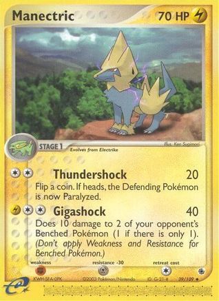 Manectric - 39/109/109 - Reverse Holofoil Ruby and Sapphire - Uncommon