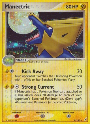 Manectric 008 - Reverse Holofoil Crystal Guardians - Holo Rare