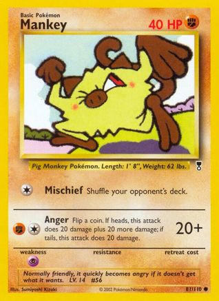 Mankey 081 - Reverse Holofoil Legendary Collection - Common