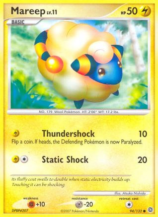 Mareep 094 - Reverse Holofoil Secret Wonders - Common
