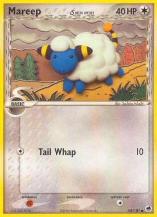 Mareep (Delta Species) 054 - Reverse Holofoil Dragon Frontiers - Common