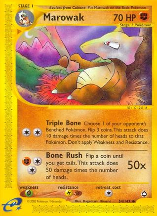 Marowak Aquapolis - Uncommon
