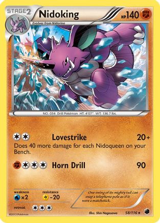 Nidoking Plasma Freeze - Rare