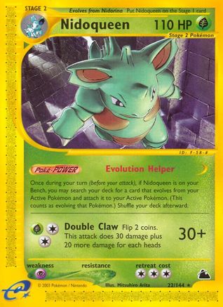 Nidoqueen (22) - Reverse Holofoil Skyridge - Rare