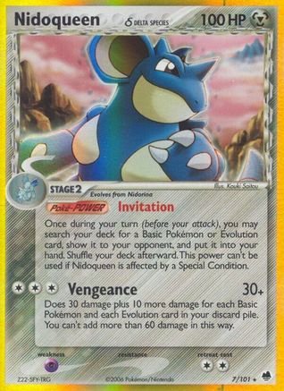 Nidoqueen (Delta Species)/101 - Reverse Holofoil Dragon Frontiers - Holo Rare
