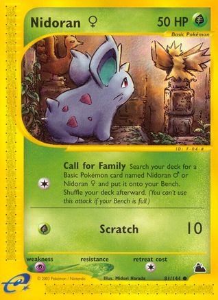 Nidoran F (81) - Reverse Holofoil Skyridge - Common