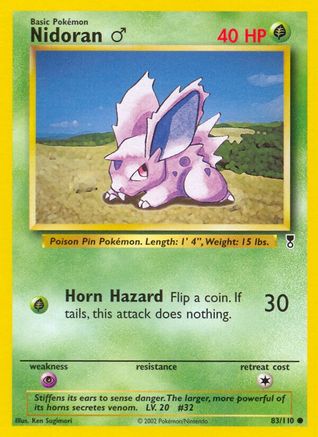 Nidoran M - Reverse Holofoil Legendary Collection - Common