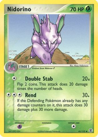 Nidorino - Reverse Holofoil FireRed & LeafGreen - Uncommon