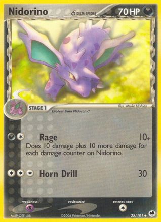 Nidorino (Delta Species)/101 - Reverse Holofoil Dragon Frontiers - Uncommon