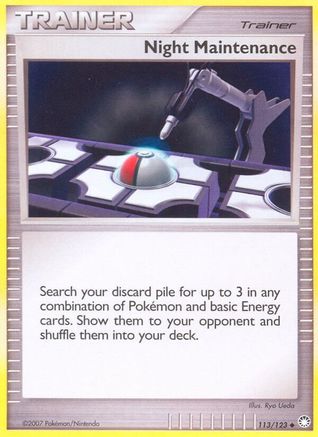 Night Maintenance 113/123 - Reverse Holofoil Mysterious Treasures - Uncommon