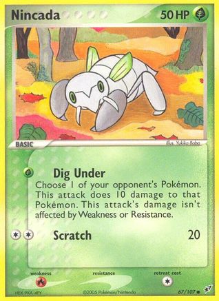 Nincada 067/107 - Reverse Holofoil Deoxys - Common