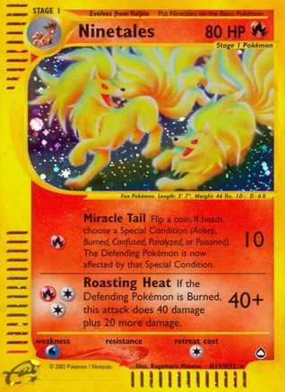 Ninetales (H19) - Holofoil Aquapolis - Holo Rare
