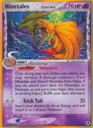 Ninetales (Delta Species)/101 - Reverse Holofoil Dragon Frontiers - Holo Rare