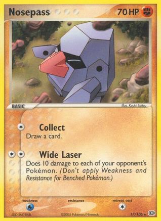 Nosepass - Reverse Holofoil Emerald - Rare