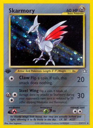 Skarmory 013 - Unlimited Holofoil Neo Genesis - Holo Rare