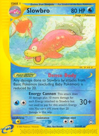 Slowbro - Reverse Holofoil Aquapolis - Rare