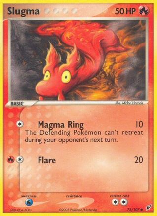 Slugma - 075/107/107 - Reverse Holofoil Deoxys - Common