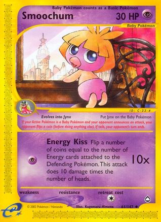 Smoochum - Reverse Holofoil Aquapolis - Uncommon