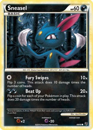 Sneasel 068/90 - Reverse Holofoil Undaunted - Common