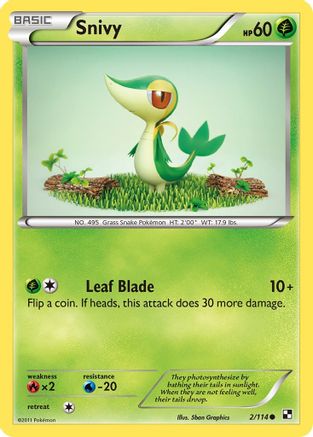 Snivy (2) Black and White - Common
