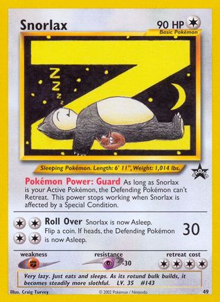 Snorlax 049 WoTC Promo - Promo