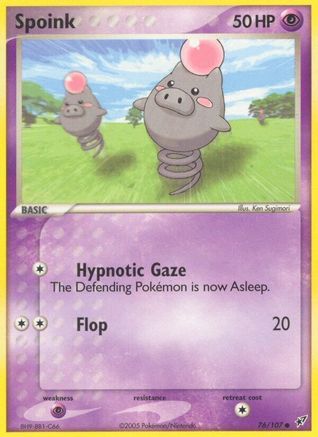 Spoink 076 - Reverse Holofoil Deoxys - Common