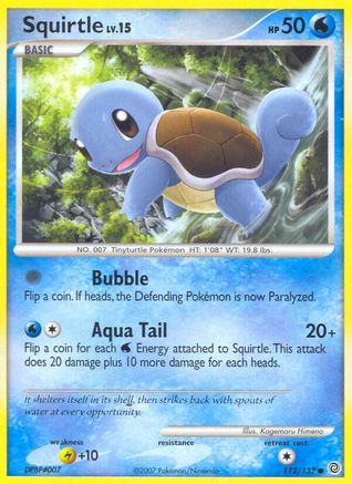 Squirtle 112 - Reverse Holofoil Secret Wonders - Common