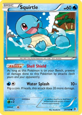 Squirtle 029 - Reverse Holofoil Boundaries Crossed - Common