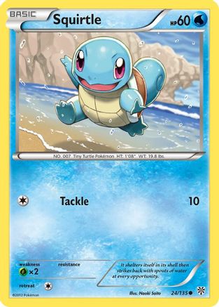 Squirtle 024 - Reverse Holofoil Plasma Storm - Common