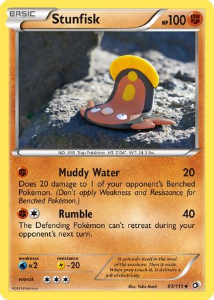 Stunfisk 083 - Reverse Holofoil Legendary Treasures - Uncommon