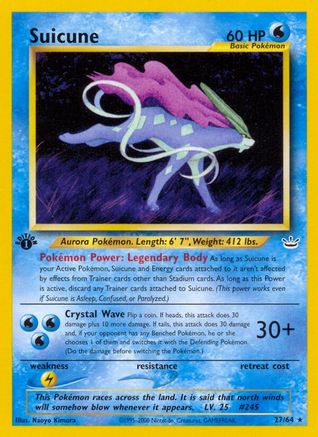 Suicune (27) 027/64 - Unlimited Neo Revelation - Rare