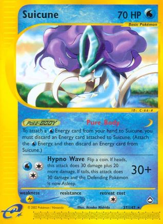 Suicune - Reverse Holofoil Aquapolis - Rare
