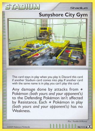 Sunyshore City Gym - Reverse Holofoil Rising Rivals - Uncommon