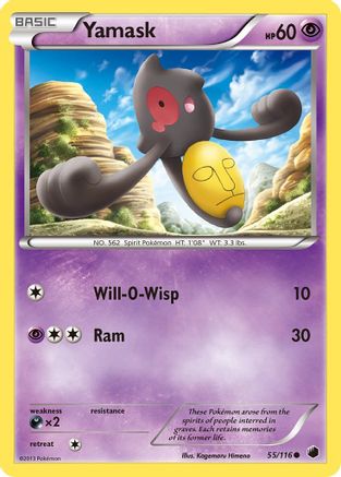 Yamask (55) - Reverse Holofoil Plasma Freeze - Common